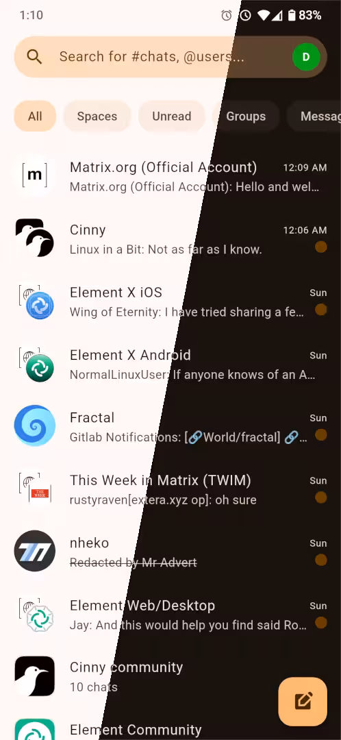 FluffyChat screenshot 1